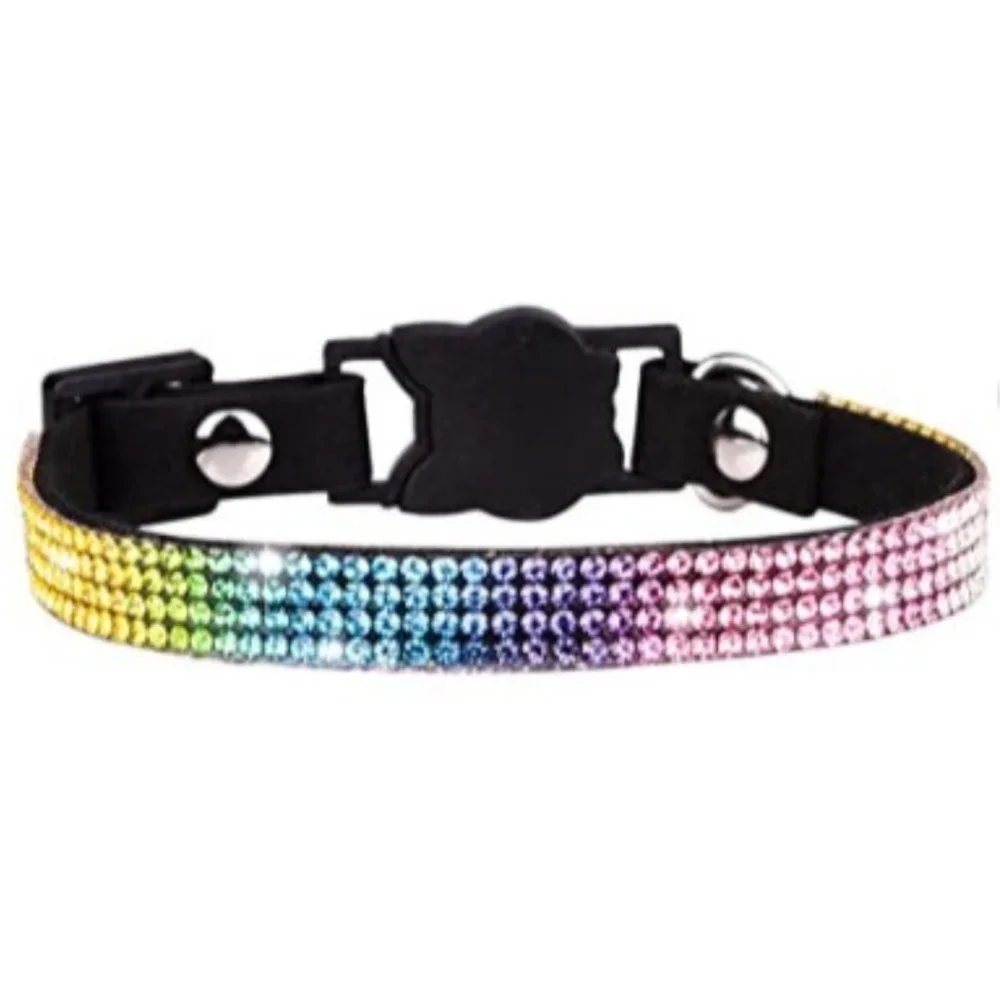 Black Bling Rainbow Breakaway Collar